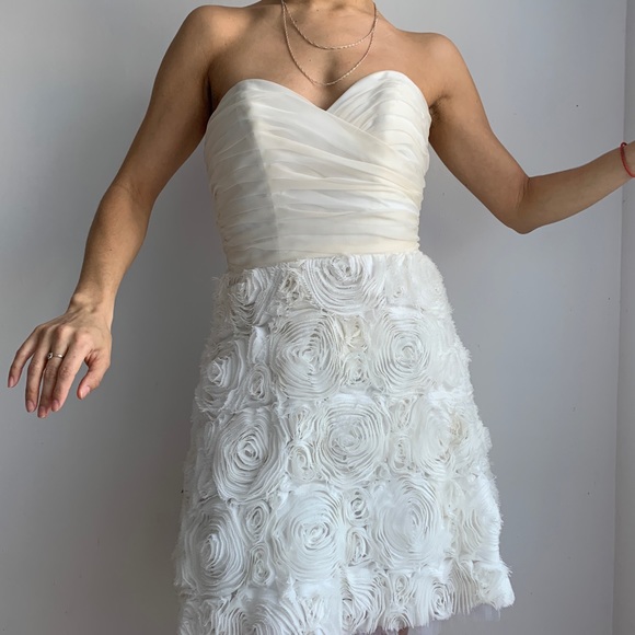 SOLD*White Cocktail Dress NWT ABS - Picture 9 of 10